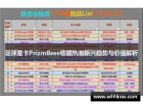 足球星卡PrizmBase收藏热潮新兴趋势与价值解析